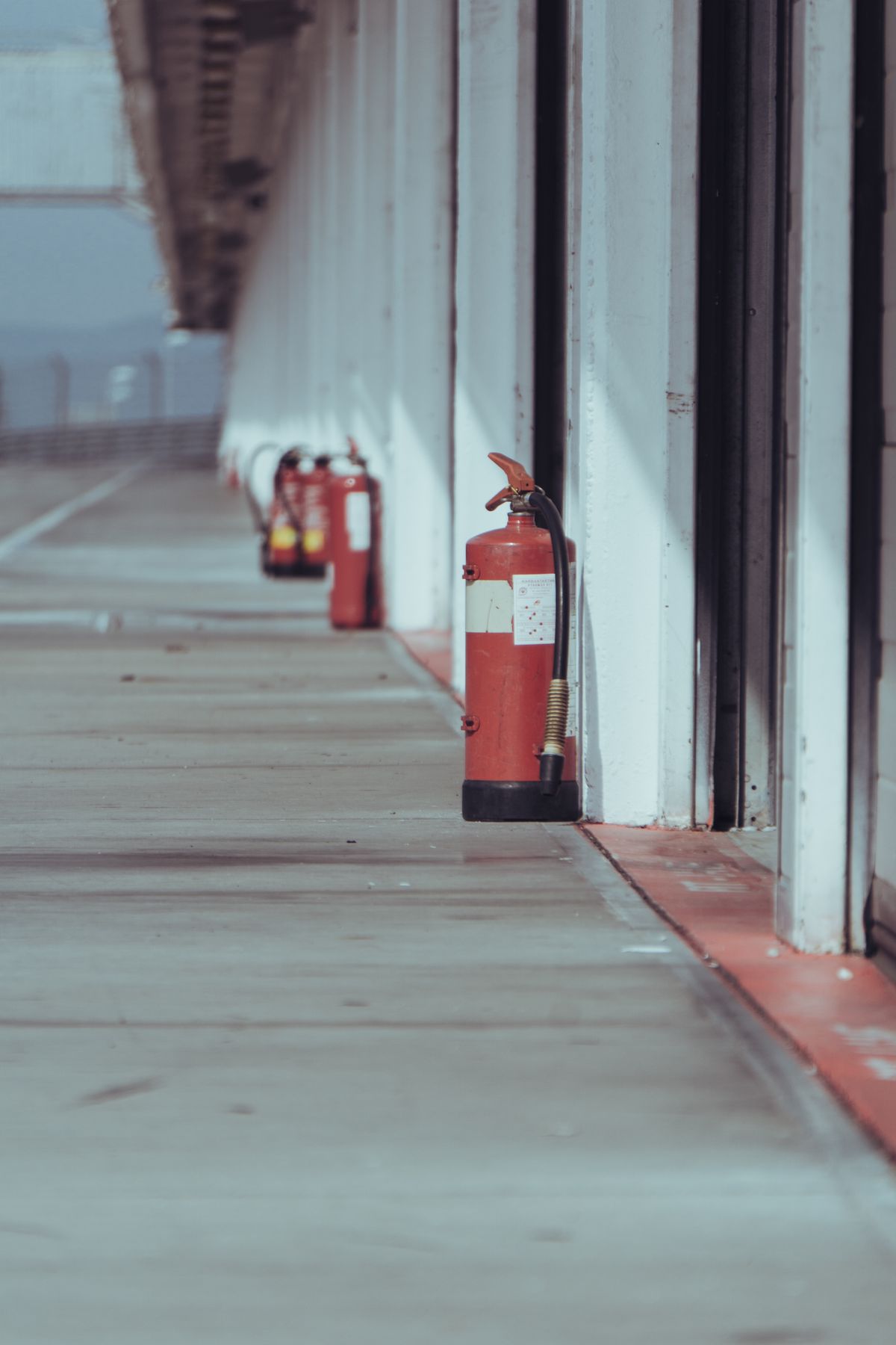 Detalhe de equipamento de combate a incêndio